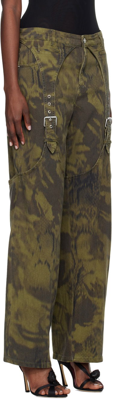 Cargo bukser Blumarine Pattern Denim Trousers Grøn | P422J133A, 1