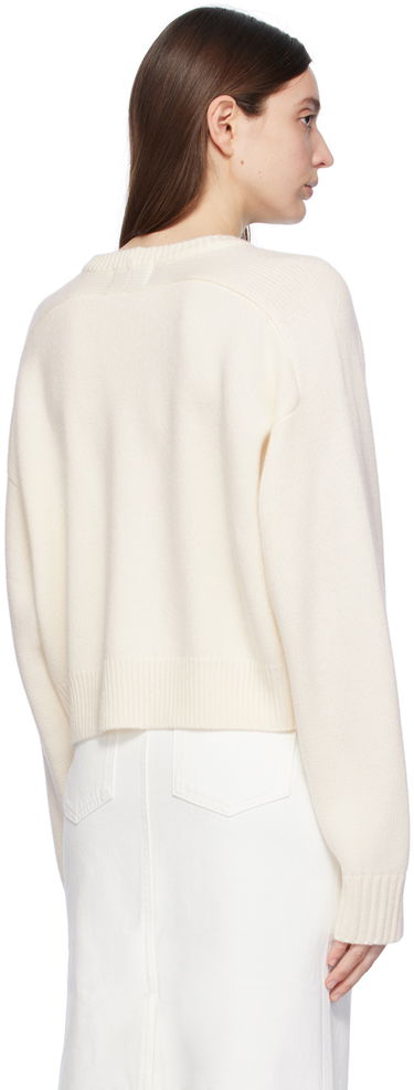 Sweater Loulou de Saison Loulou de Saison Bruzzi Cropped Sweater Hvid | BRUZZI, 2