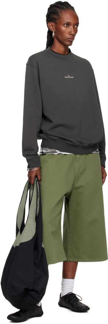 Sweatshirt Stone Island Stone Island Cotton Fleece Sweatshirt Grå | K2S15 6100018 S0195, 3