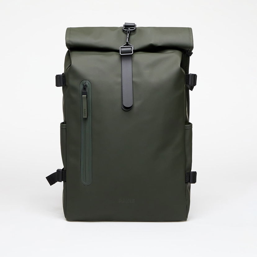 Rygsæk Rains Rolltop Rucksack Large W3 Green Sort | 14590 03 Green