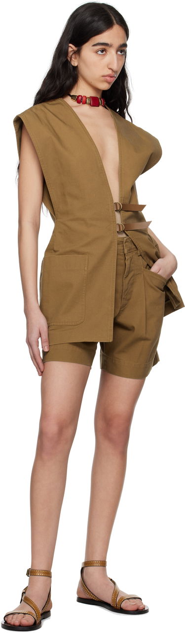 Shorts ISABEL MARANT Isabel Marant Fairy Pleated Shorts Brun | SH0221FA-C2F01I, 3
