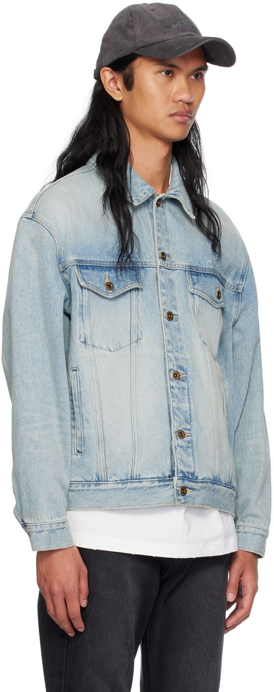 Jakke We11done Washed Denim Jacket Blå | WD-DJ2-24-345-M-SK, 1