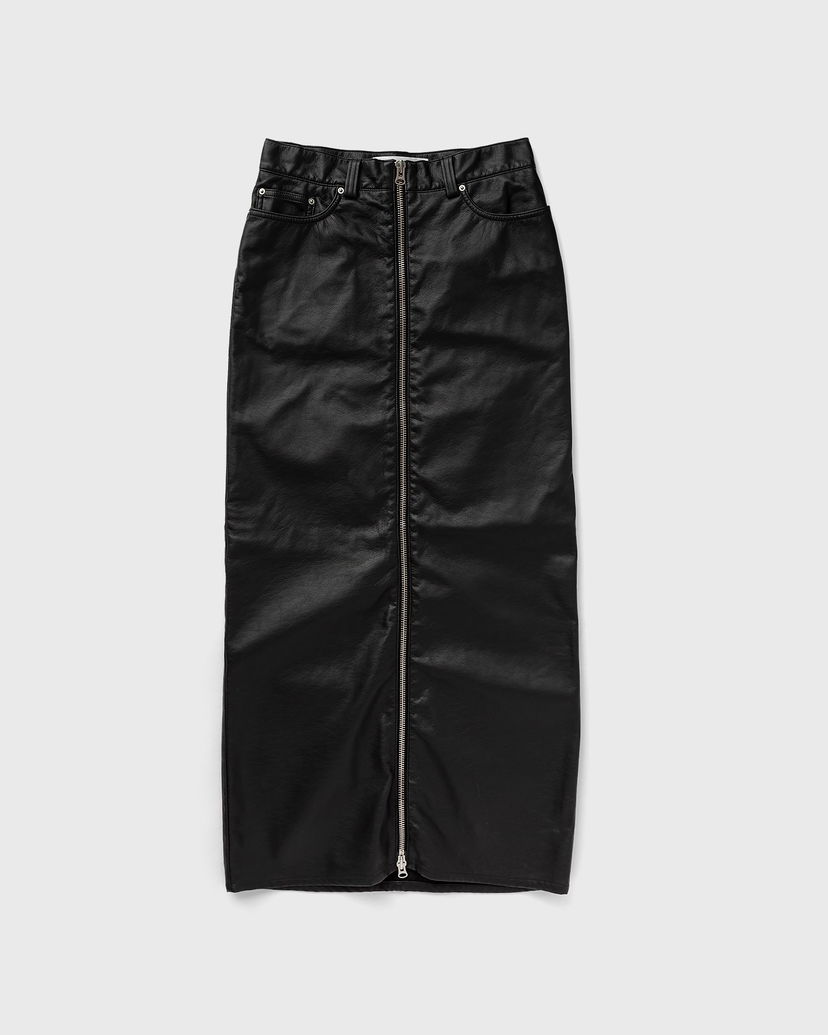Nederdel Won Hundred Faux Leather Midi Skirt With Front Zip Sort | 3042-16010