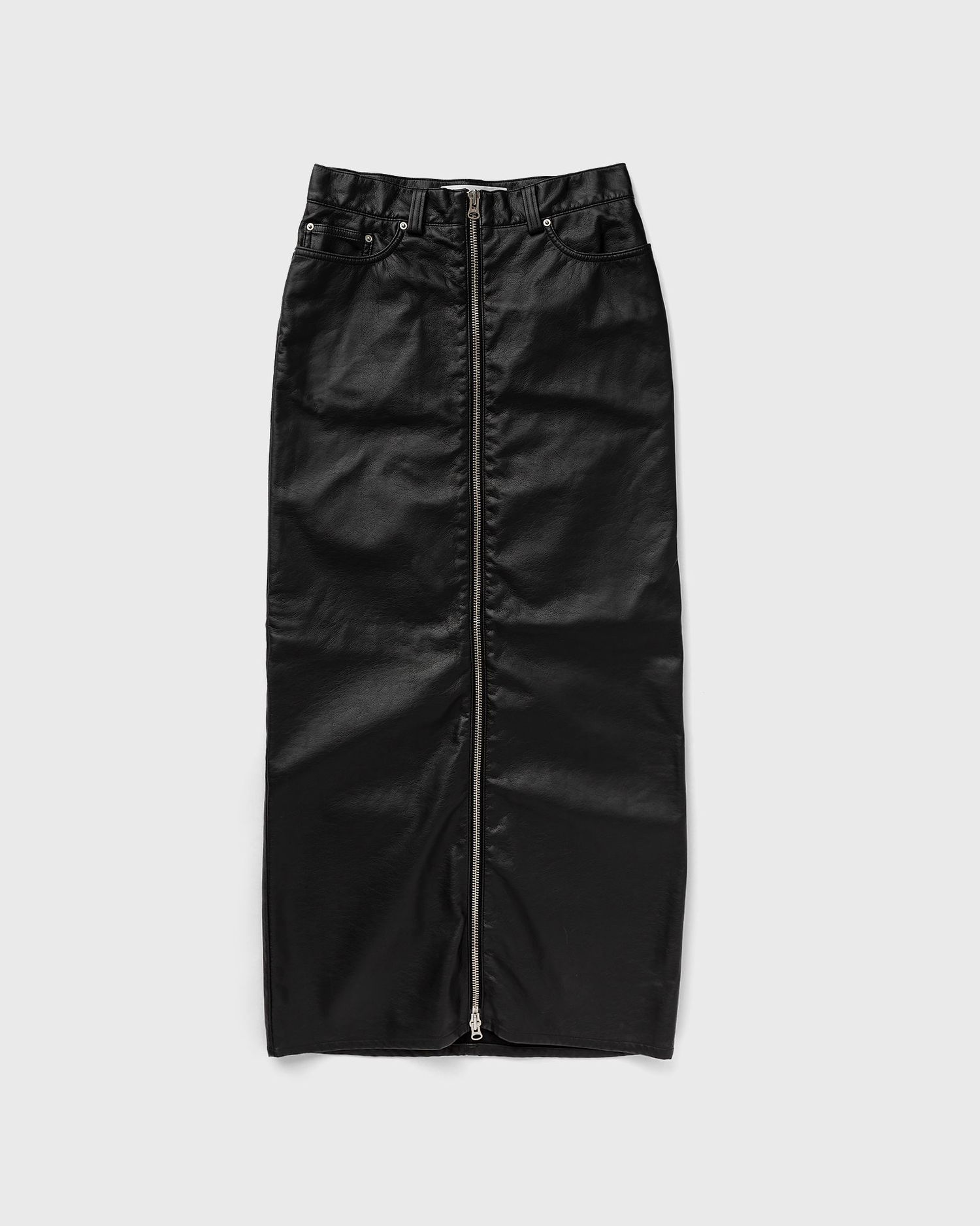 Nederdel Won Hundred Faux Leather Midi Skirt With Front Zip Sort | 3042-16010, 0