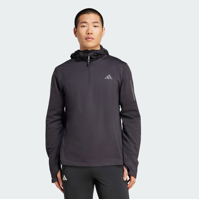 Sweatshirt adidas Performance Own The Run Winterized Hooded 1/2 Zip Sweatshirt Sort | JN6378