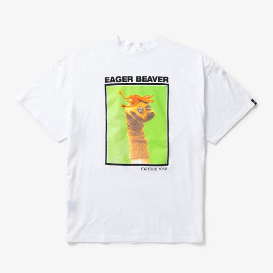 T-shirt Martine Rose Boxy Oversized T-shirt Hvid | SS23-623-WHGEG, 0