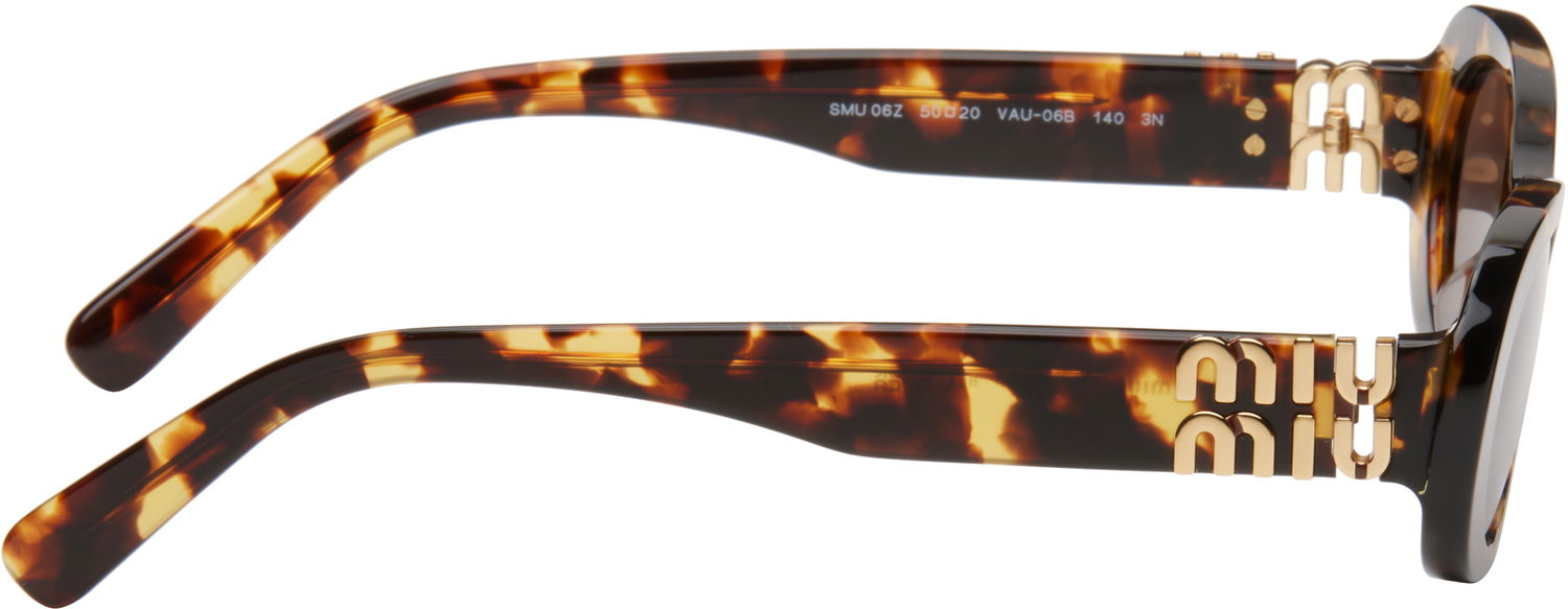 Solbriller Miu Miu Miu Miu Glimpse Round Sunglasses Brun | 0MU 06ZS 8056597989077, 1