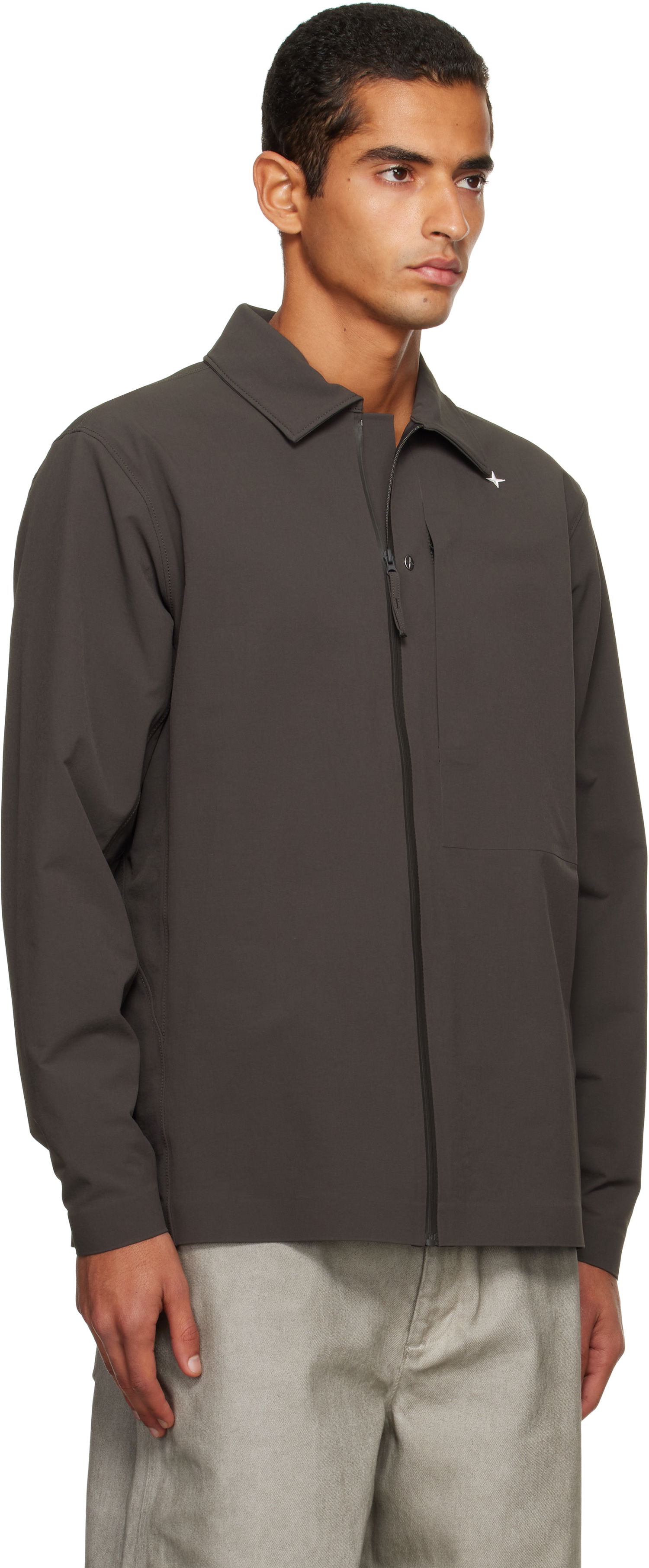 Jakke Stone Island Tela Resinata Jacket Grå | K2S15 1200024 S0G12, 1