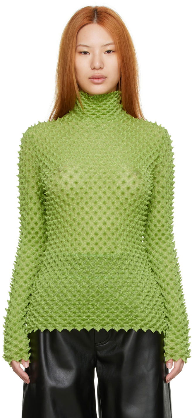 Sweater Bottega Veneta Polyester Turtleneck Grøn | 706208 V1DB0, 0