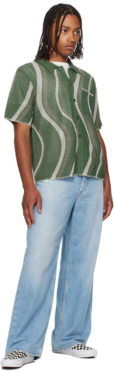 Skjorte Dime Dime Soleil Button Up Knit Shirt Grøn | DIMESU257GRN, 3