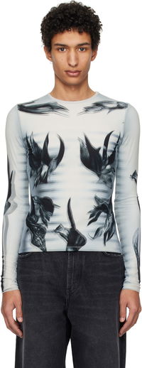 Jean Paul Gaultier Flower Body Morphing Long Sleeve T-Shirt
