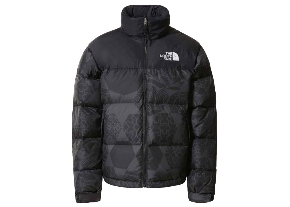 Puffer jakke The North Face 1996 Retro Nuptse IC Geo Tonal Print Black Sort | NF0A5IX43H3, 0