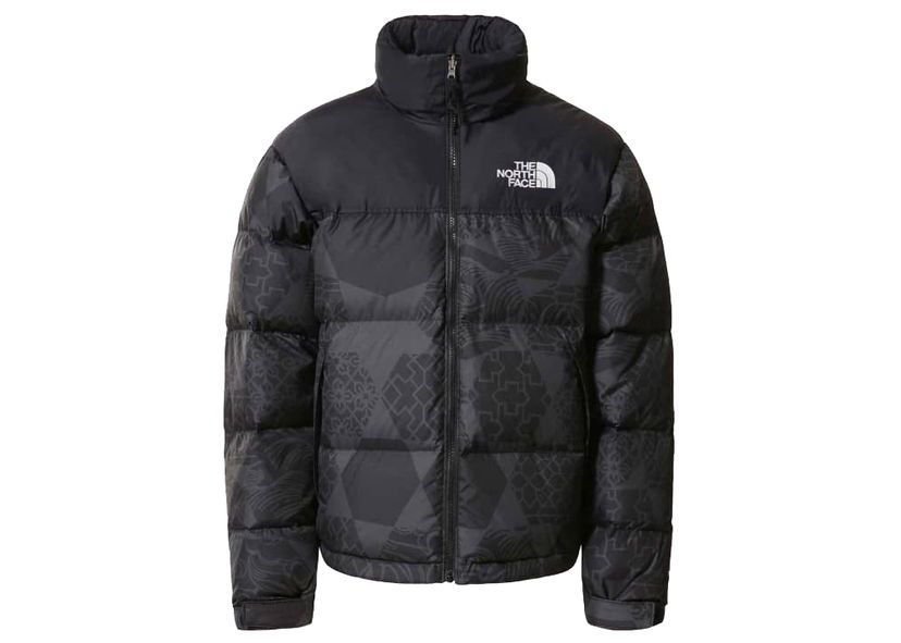 Puffer jakke The North Face 1996 Retro Nuptse IC Geo Tonal Print Black Sort | NF0A5IX43H3