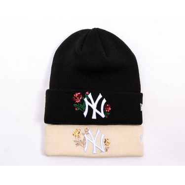 Beanie New Era Beanie MLB Sequin Rose NY Yankees One Size Beige | 60691295, 2