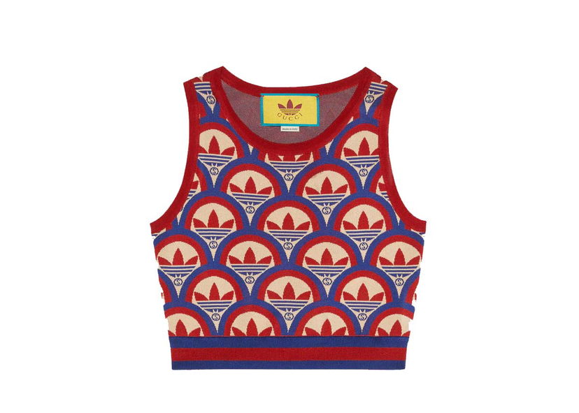 Sweater Gucci adidas x Jacquard Top Red/Blue Rød | 702871 XKCDO 6431