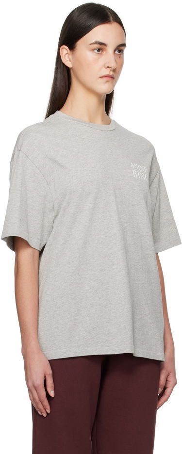 T-shirt Anine Bing Anine Bing Myers Serif T-Shirt Grå | A-08-10522-WAGR1, 1