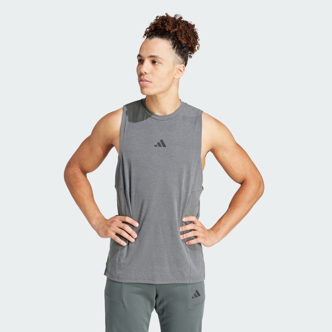 Tanktop adidas Performance Designed for Training Workout Top Grå | IS3819, 0