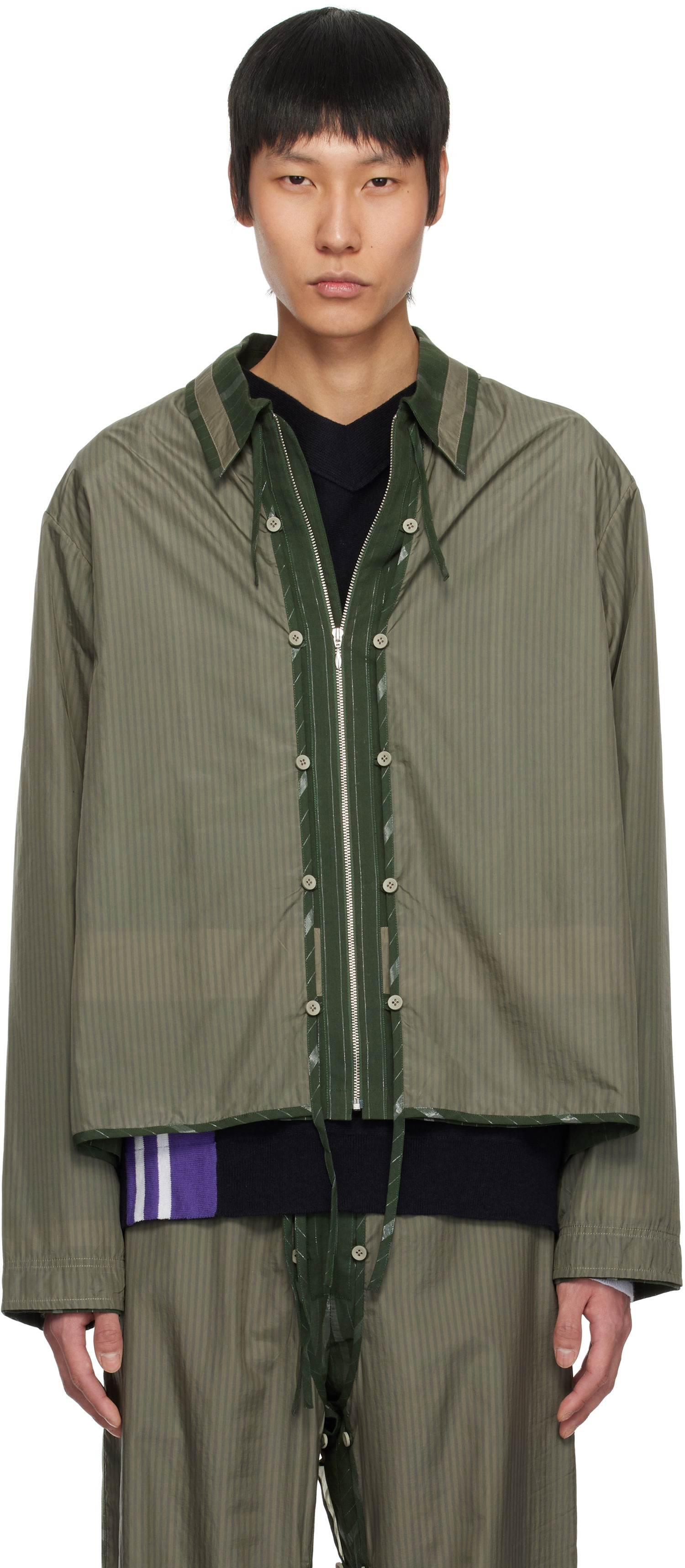 Skjorte Craig Green Craig Green Layered Shell Jacket Grøn | CGSS25CWOSHI54, 0