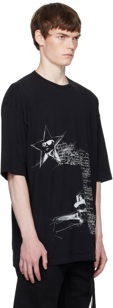 T-shirt Ann Demeulemeester Ann Demeulemeester Dieter Sketchbook Graphic T-Shirt Sort | B0012878-FA206-099, 1