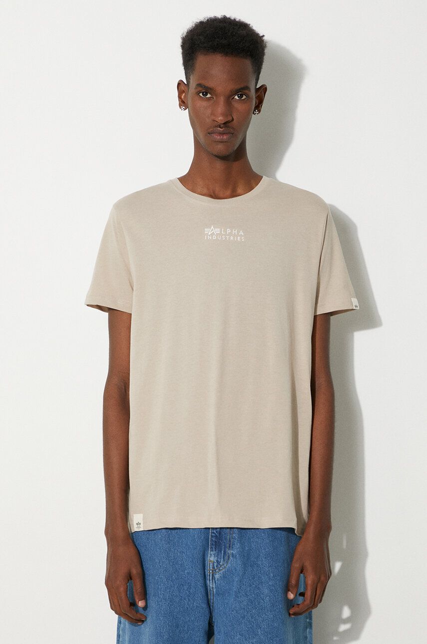 T-shirt Alpha Industries T-Shirt With Print Beige | 118529.627, 0