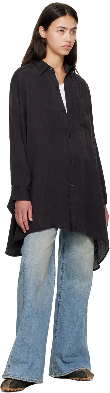 Skjorte R13 R13 Draped Front Shirt Sort | R13WR416-R510A, 3