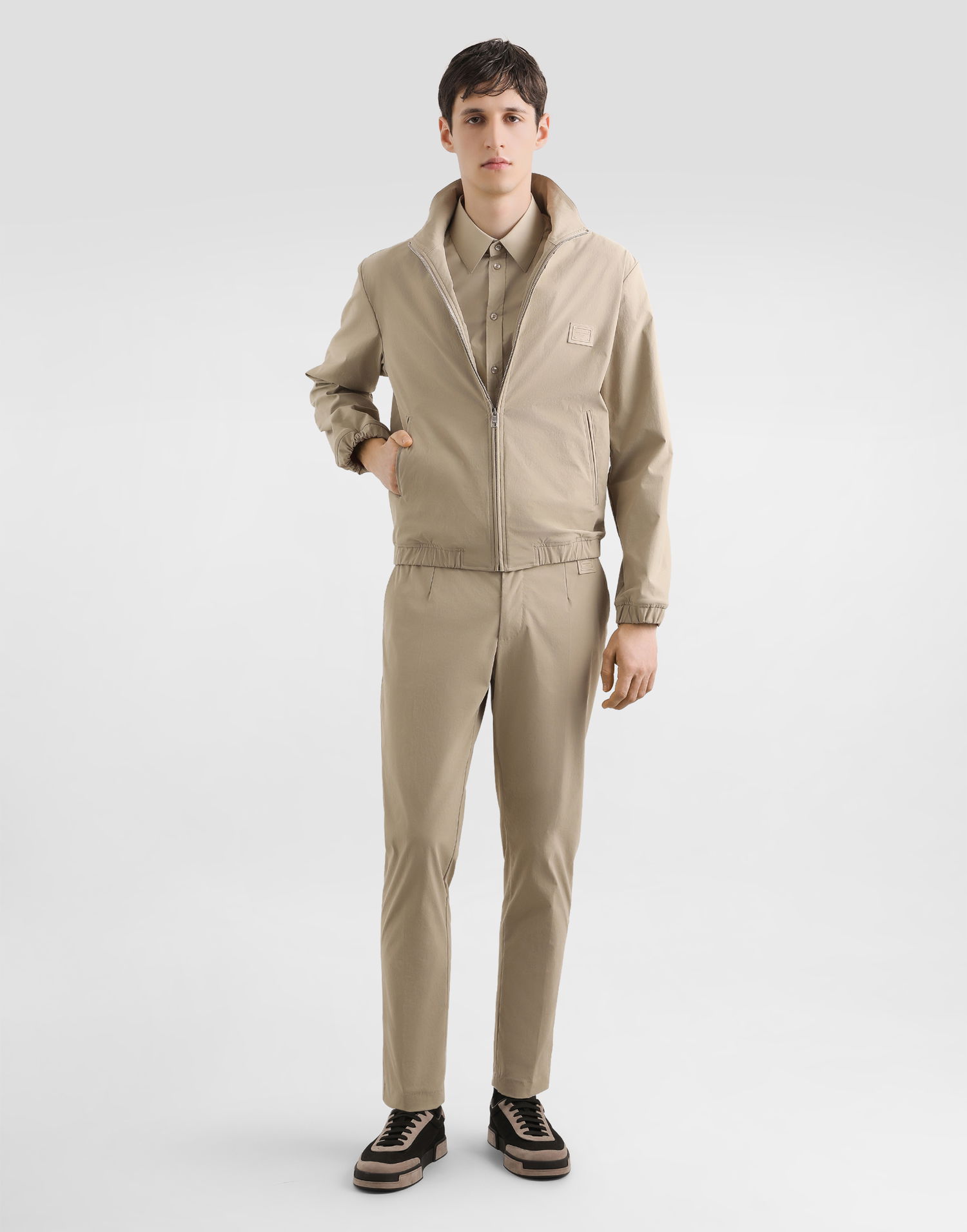 Bukser Dolce & Gabbana Dolce & Gabbana Nylon Canvas Trousers Beige | GW13ETFUUDDM2827, 1