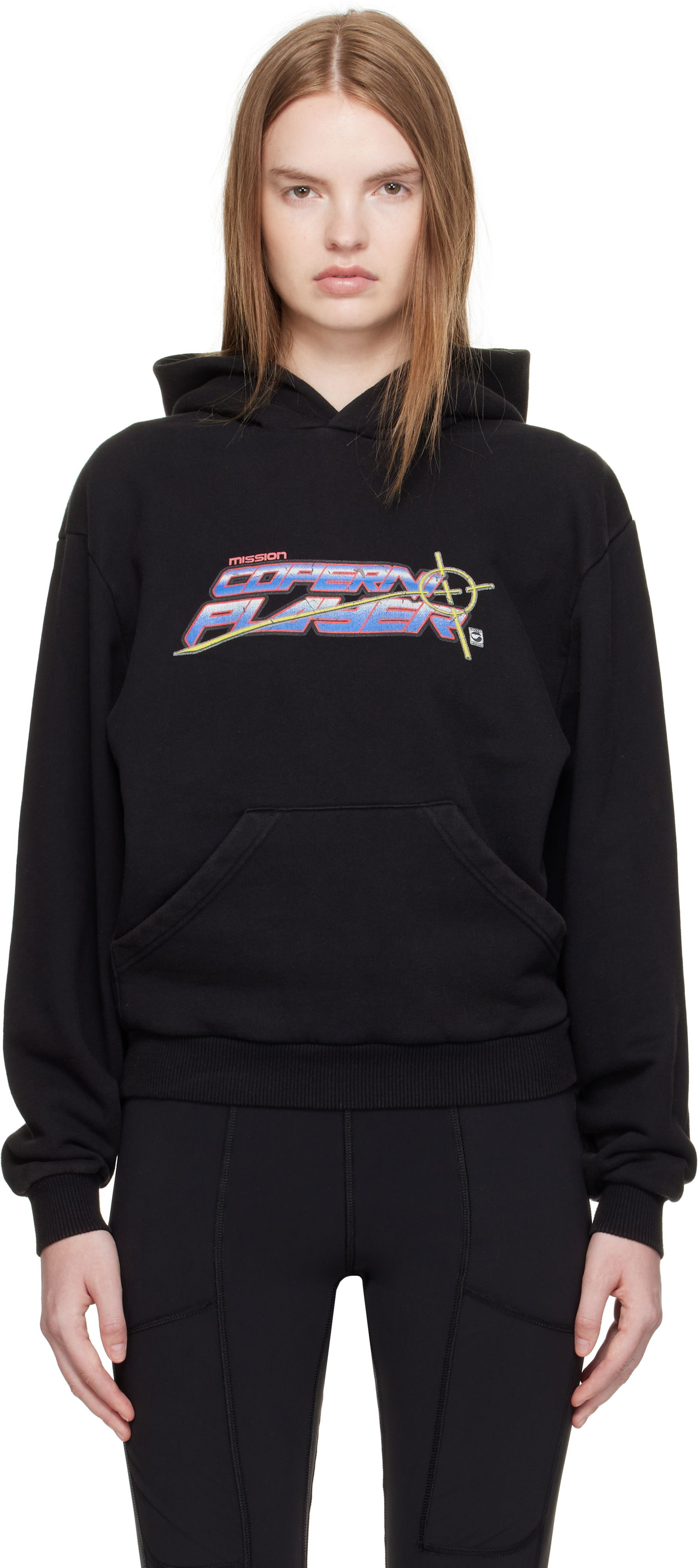 Sweatshirt Coperni Coperni Slogan Graphic Hoodie Sort | COPJS15PF5018, 0