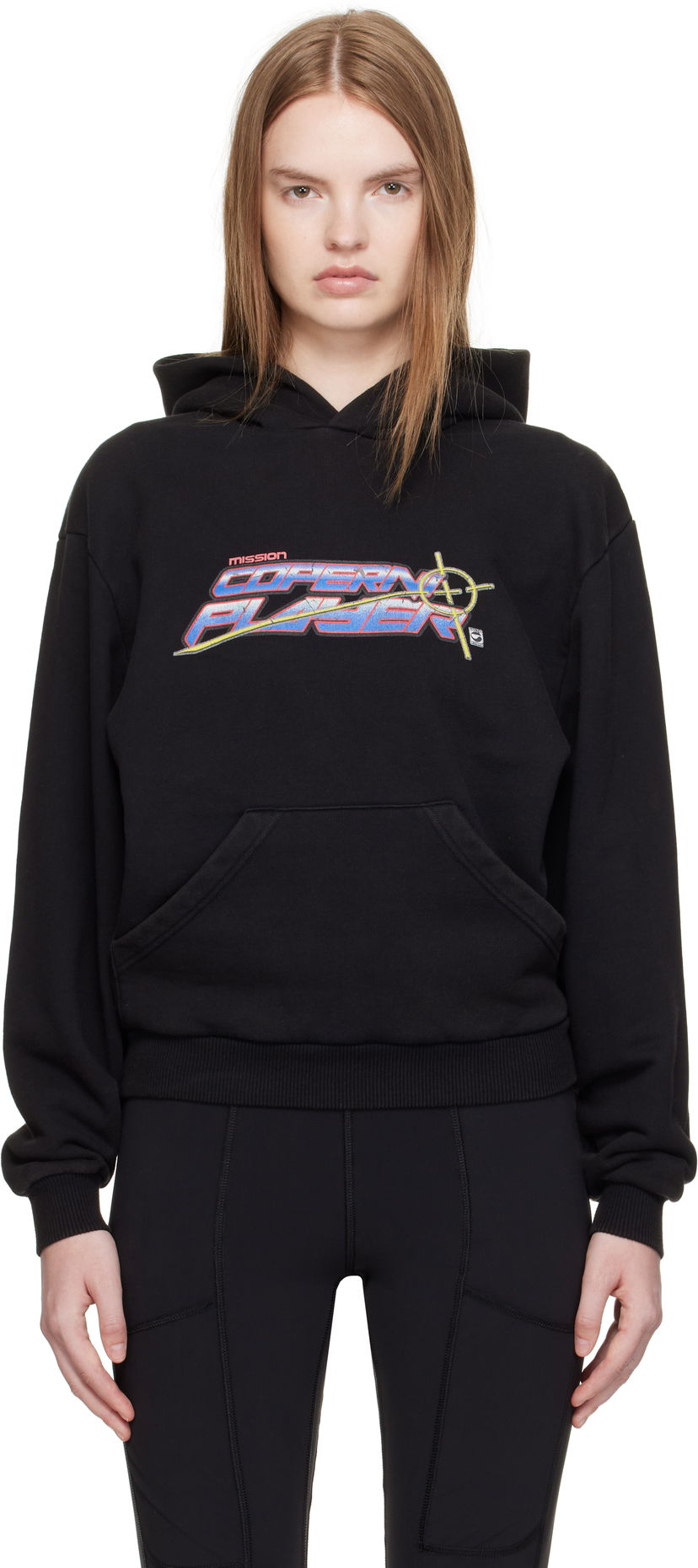 Sweatshirt Coperni Coperni Slogan Graphic Hoodie Sort | COPJS15PF5018