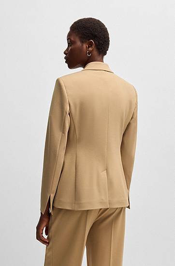 Jakke BOSS Slim Fit Blazer with Zipped Pockets Beige | 50530885, 1