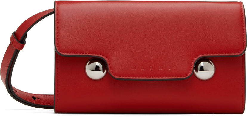 Tegnebog Marni Marni Leather Trunkaroo Bag Rød | PHMO0041U0 P6948