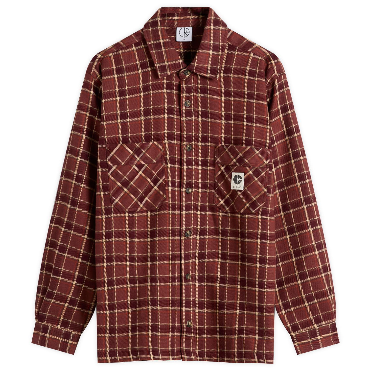Skjorte Polar Skate Co. Mike Flannel Shirt Brun | PSC-F25-8-OCH, 0
