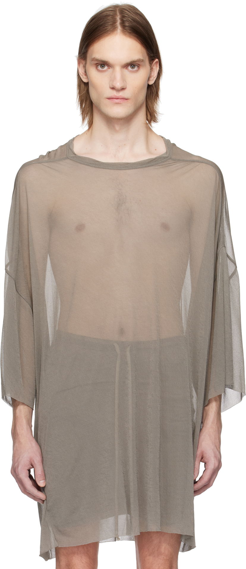T-shirt Rick Owens Rick Owens Hollywood Tommy Sheer T-Shirt Grå | RR01E5283 JCR