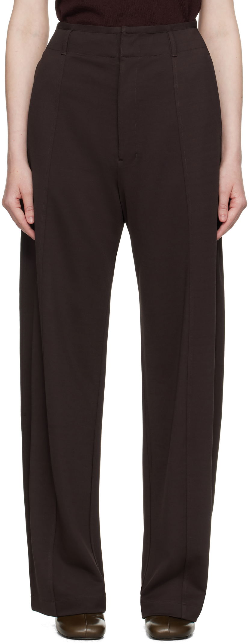 Bukser LEMAIRE Lemaire Relaxed Volume Trousers Brun | PA1205 LJ1034