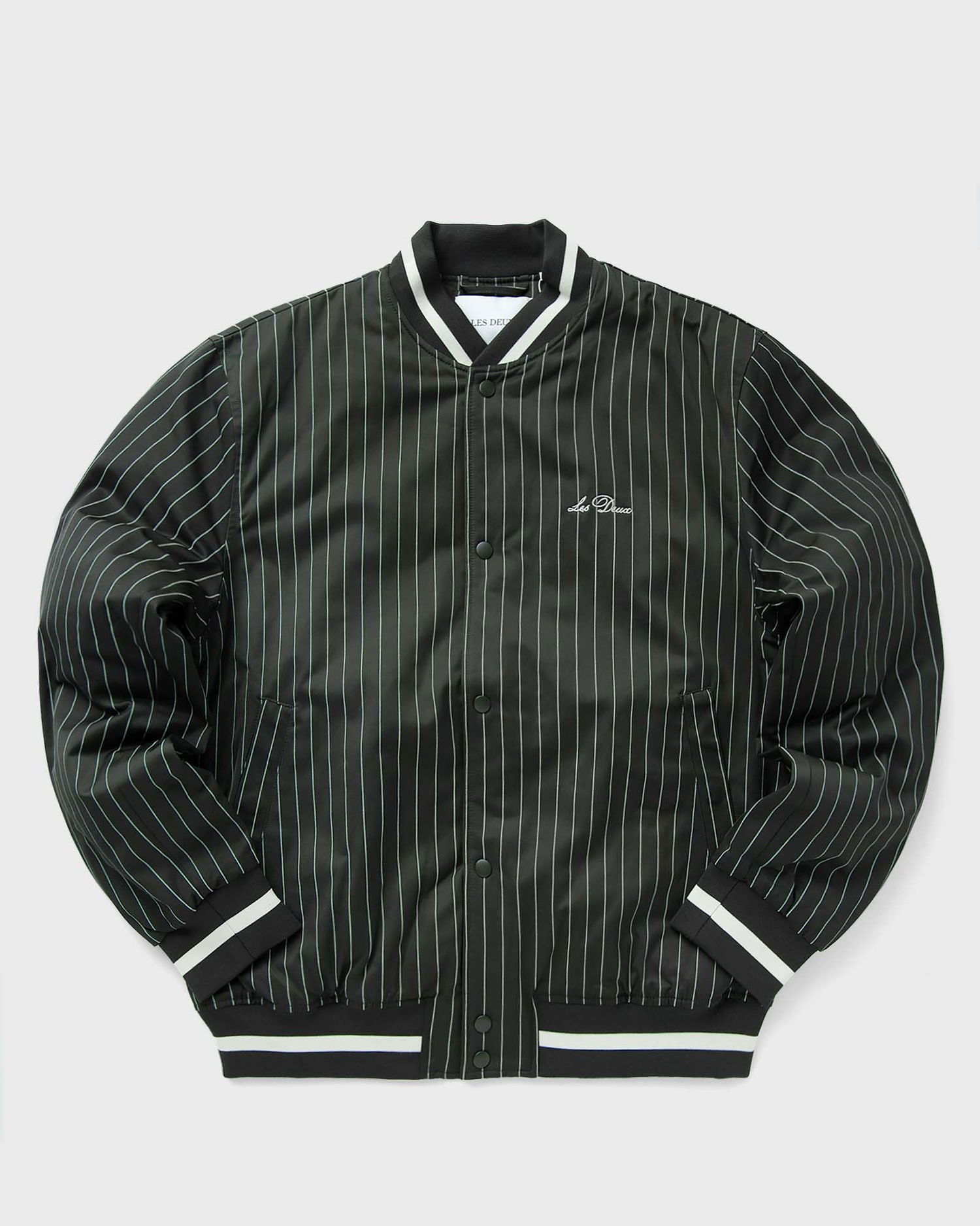 Bomberjakke Les Deux Pinstripe Tech Varsity Jacket Sort | 1000381-515, 0