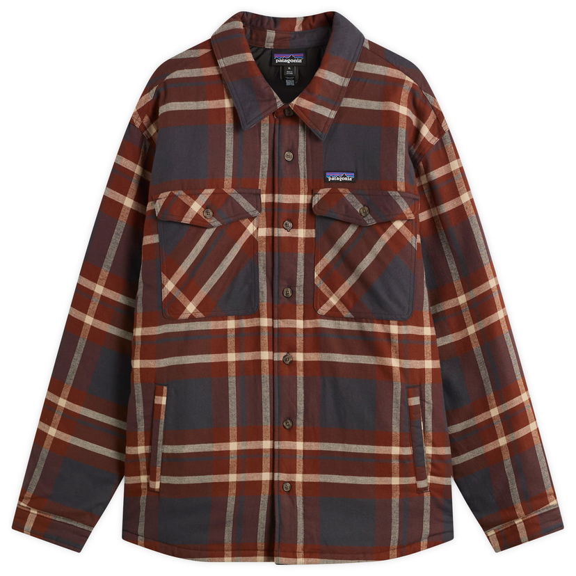 Skjorte Patagonia Lightweight Insulated Fjord Flannel Shirt, Size Small Brun | 20386-AIBL