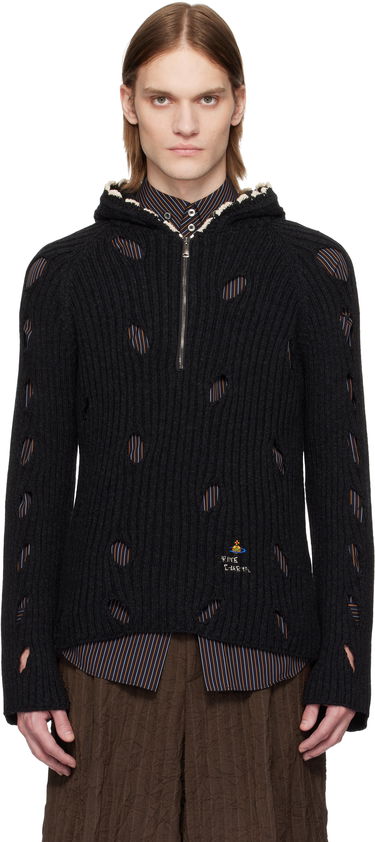 Sweater Vivienne Westwood Vivienne Westwood Slash Hoodie Sort | 38030051-Y003H-, 0