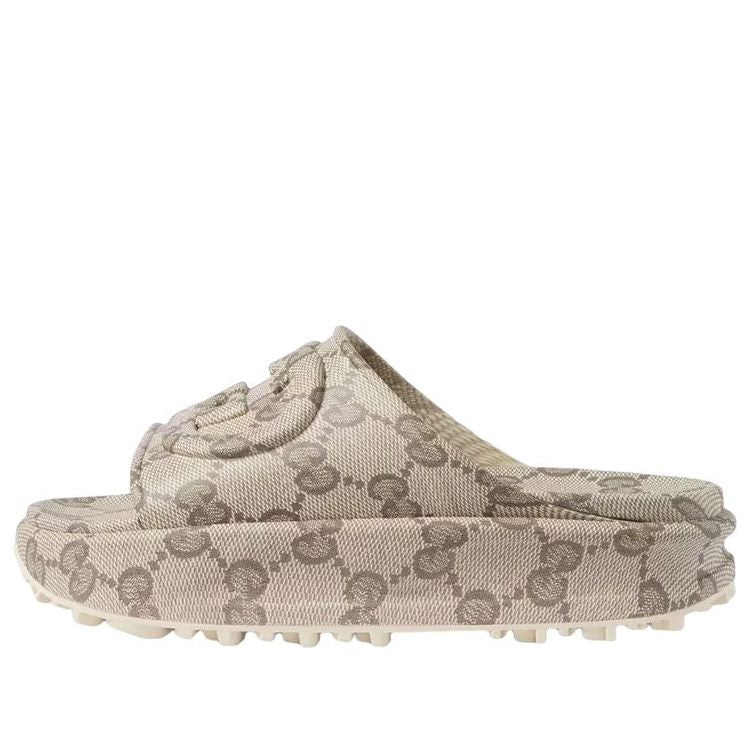 Sneakers og sko Gucci GG Slide Sandal 'Interlocking G' Beige | 725535-JAAC6-9742, 0