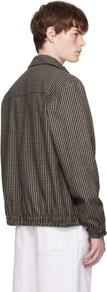 Jakke A.P.C. A.P.C. Gilbert Houndstooth Zip Jacket Brun | WOASP-M32018, 2