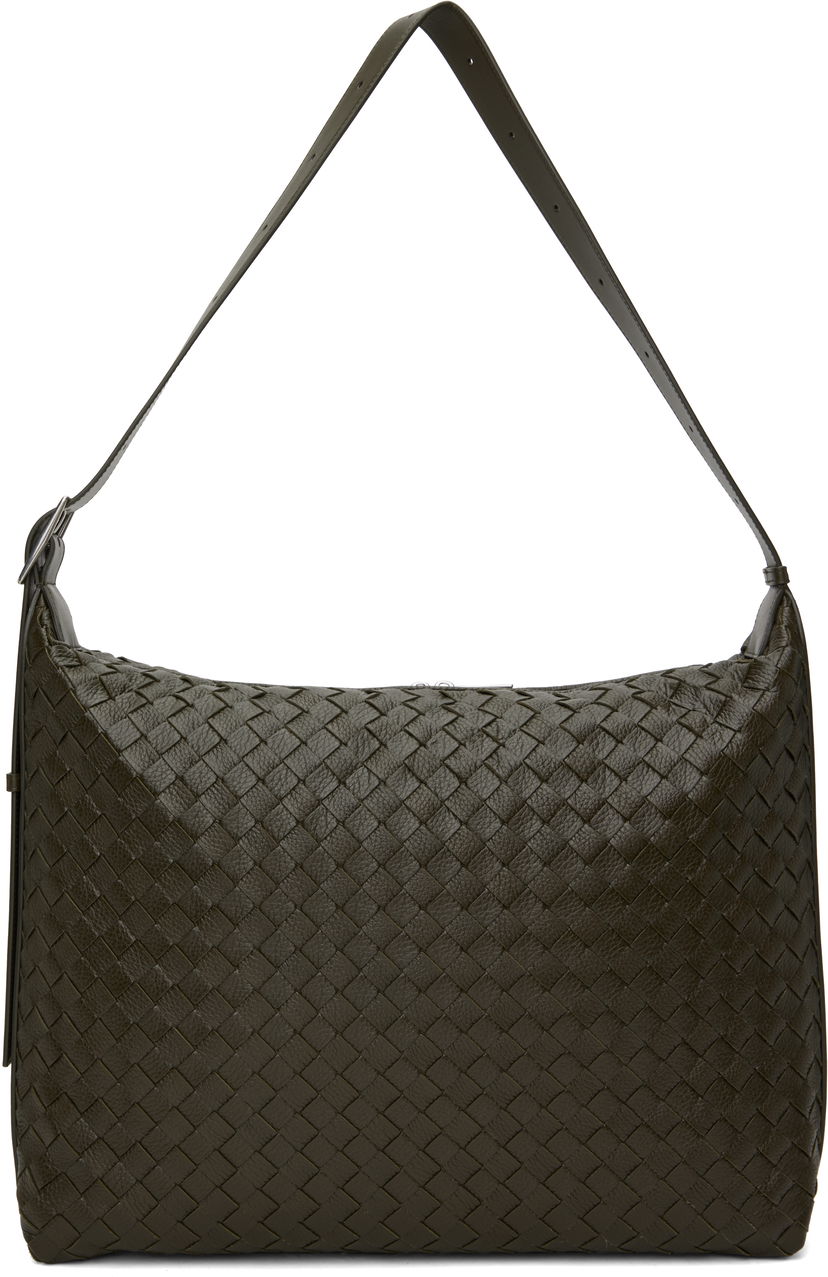 Rejsetaske Bottega Veneta Bottega Veneta Woven Leather Traveller Bag Grøn | 806974 V4TD1 3386