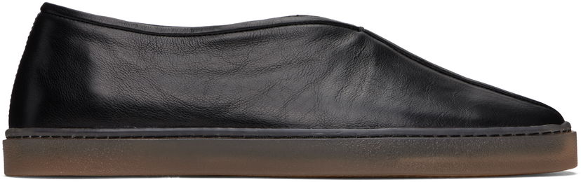 Tøj LEMAIRE Lemaire Linoleum Piped Loafers Sort | FO0098 LL0003