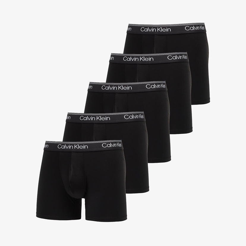 Boksere CALVIN KLEIN Microfiber Stretch Boxer Brief 5-Pack Black Sort | LV00NB4413 UB1