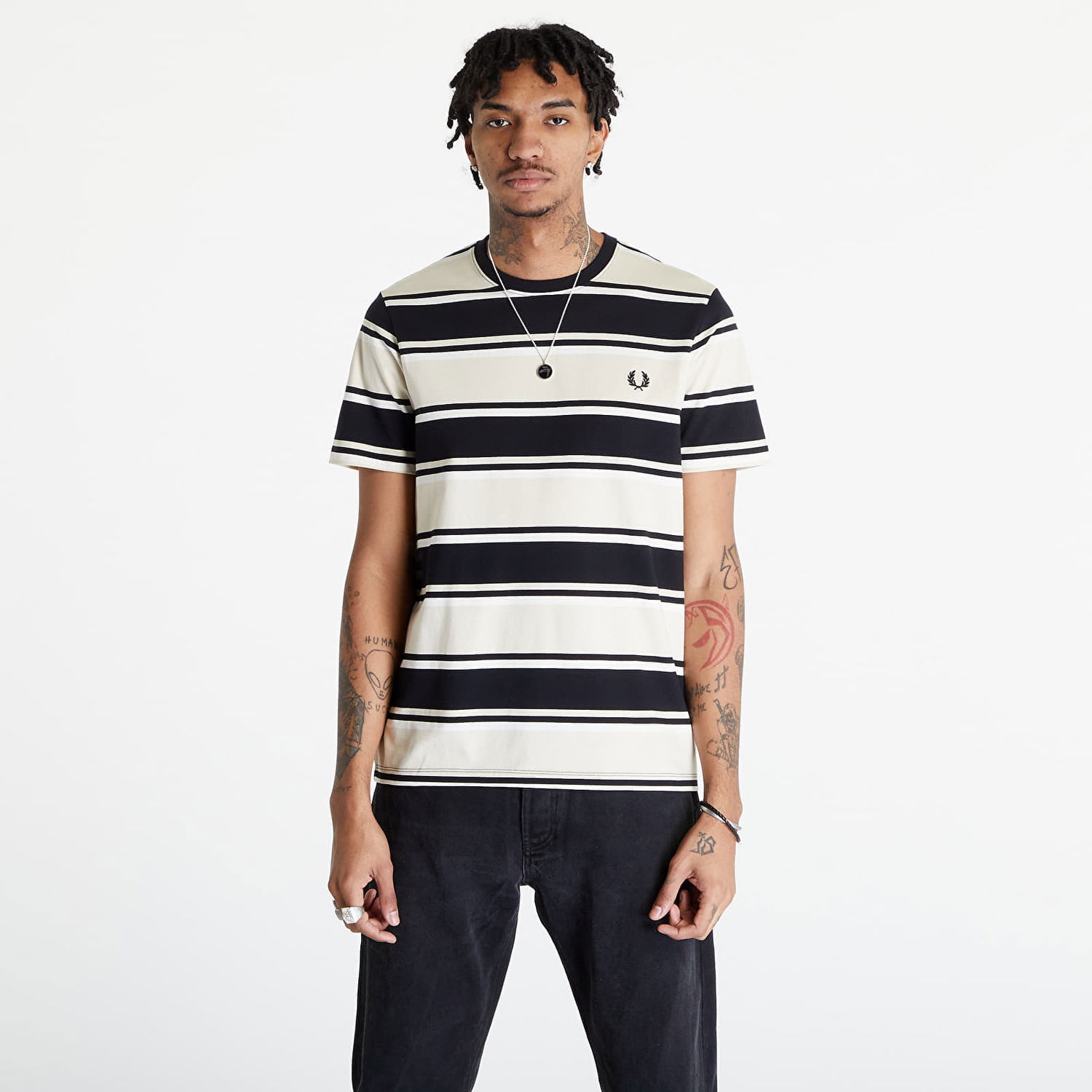 T-shirt Fred Perry Bold Stripe T-Shirt Grøn | M6558 U87, 0