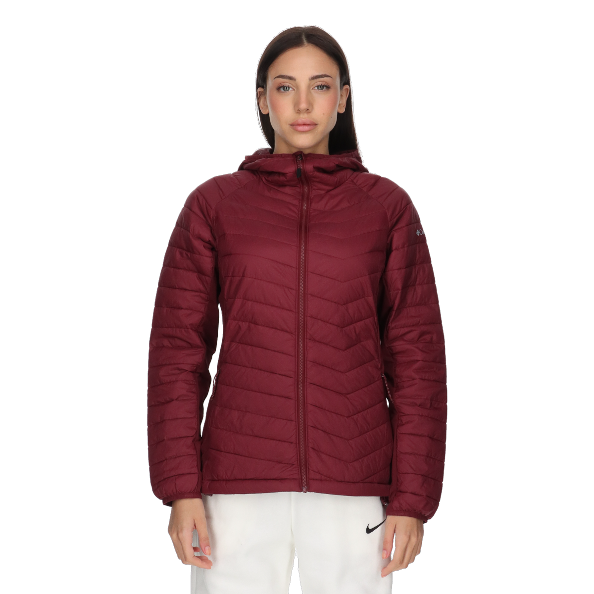 Puffer jakke Columbia Powder Pass™ II Hybrid Hooded Jacket Bourgogne | 2126121624, 0