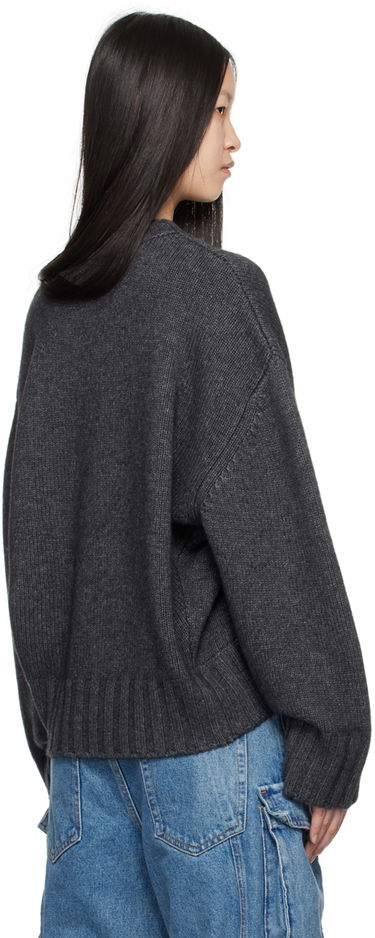 Sweater The Attico Attico Embroidered Cropped Sweater Grå | 248WCK107 KW046, 2