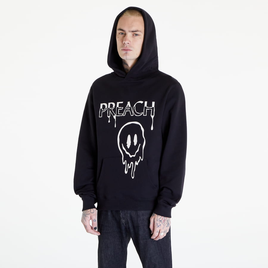 Sweatshirt PREACH Regular Distorted Smiley H GOTS Sort | 206247 900, 0