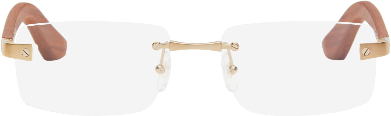Solbriller Cartier Santos de Cartier Optical Frame Glasses Brun | CT0513O-002, 0