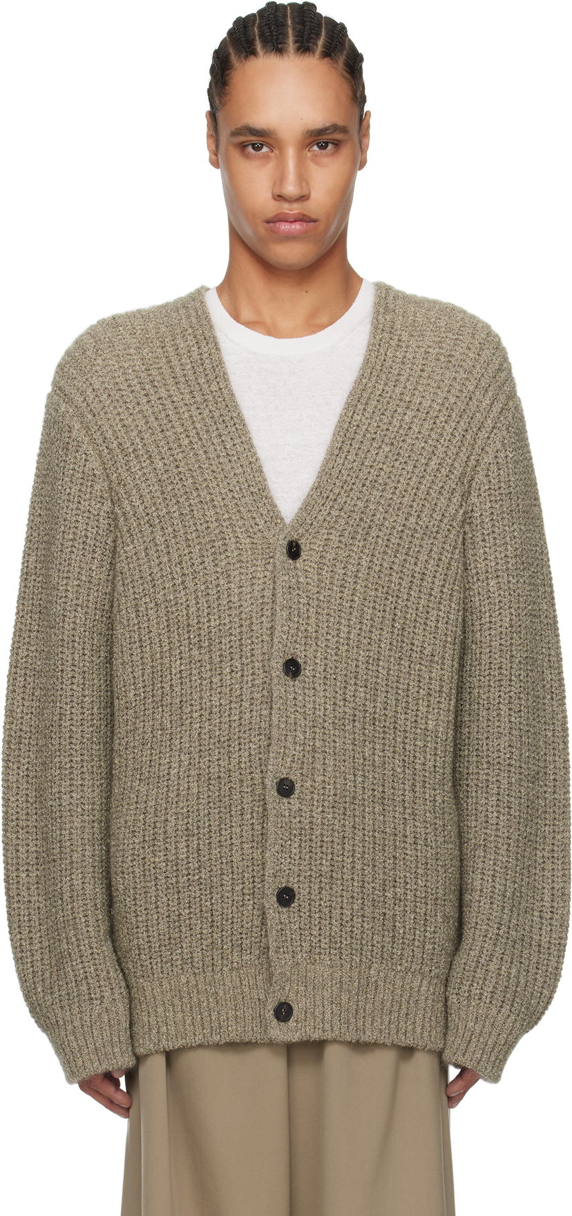 Sweater The Row The Row Gert Knit Cardigan Beige | 871-Y900