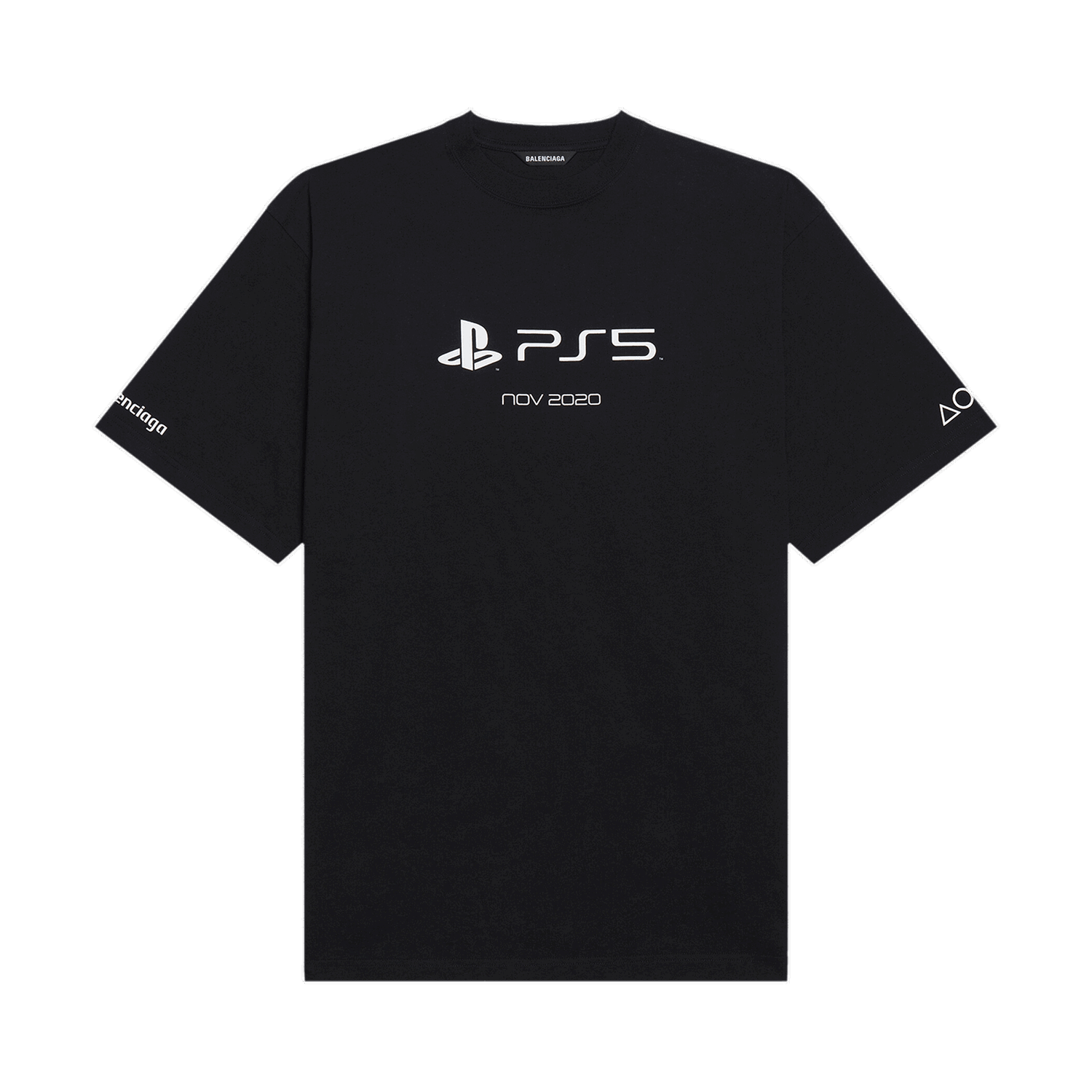 T-shirt Balenciaga Playstation Small Fit Tee Sort | 661705 TKVF3 1070, 0