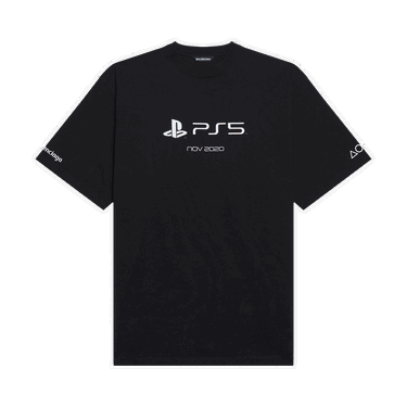 T-shirt Balenciaga Playstation Small Fit Tee Sort | 661705 TKVF3 1070, 0