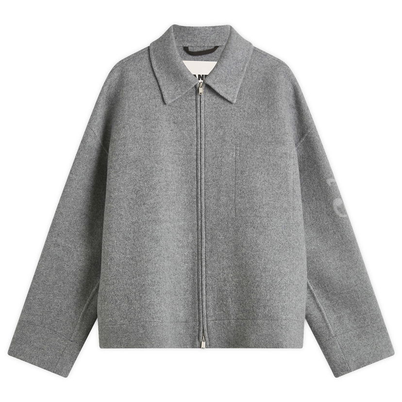 Jakke Jil Sander Double Face Wool Zip Jacket Grå | J47BN0170-J40020-34